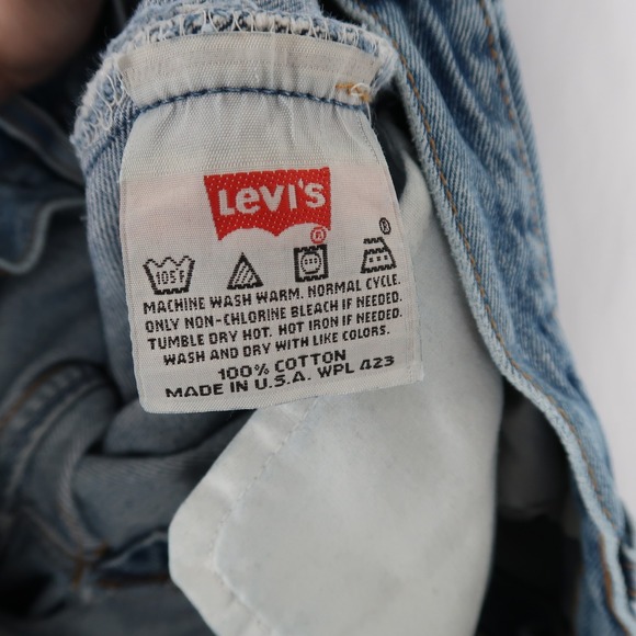 Vintage Levis 501 Jeans Mens 35x34 Blue Straight Leg Button Fly Made In USA - Picture 13 of 16